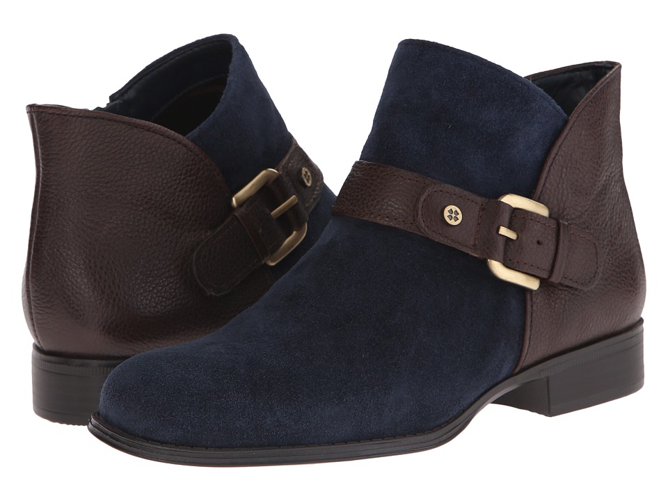 Naturalizer - Jarrett (Classic Navy Suede/Brown Leather) Women