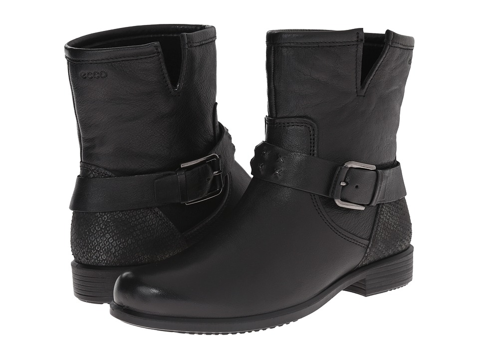 ECCO Touch 25 Buckle Boot (Black/Black) Women