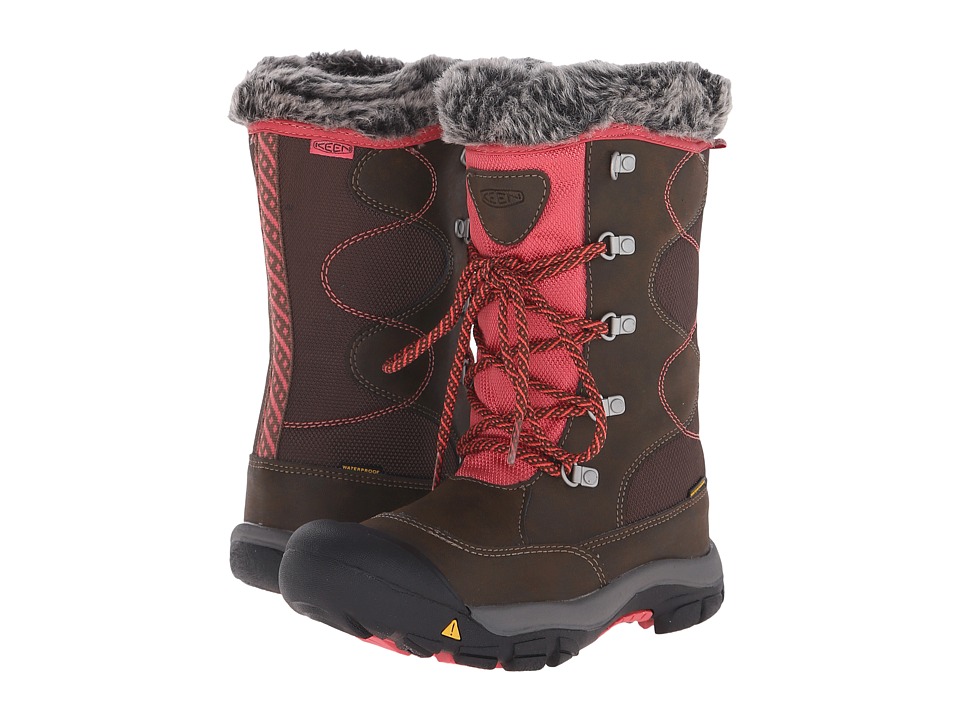 Keen Kids - Kelsey Boot WP (Little Kid/Big Kid) (Cascade Brown/Rose) Girls Shoes