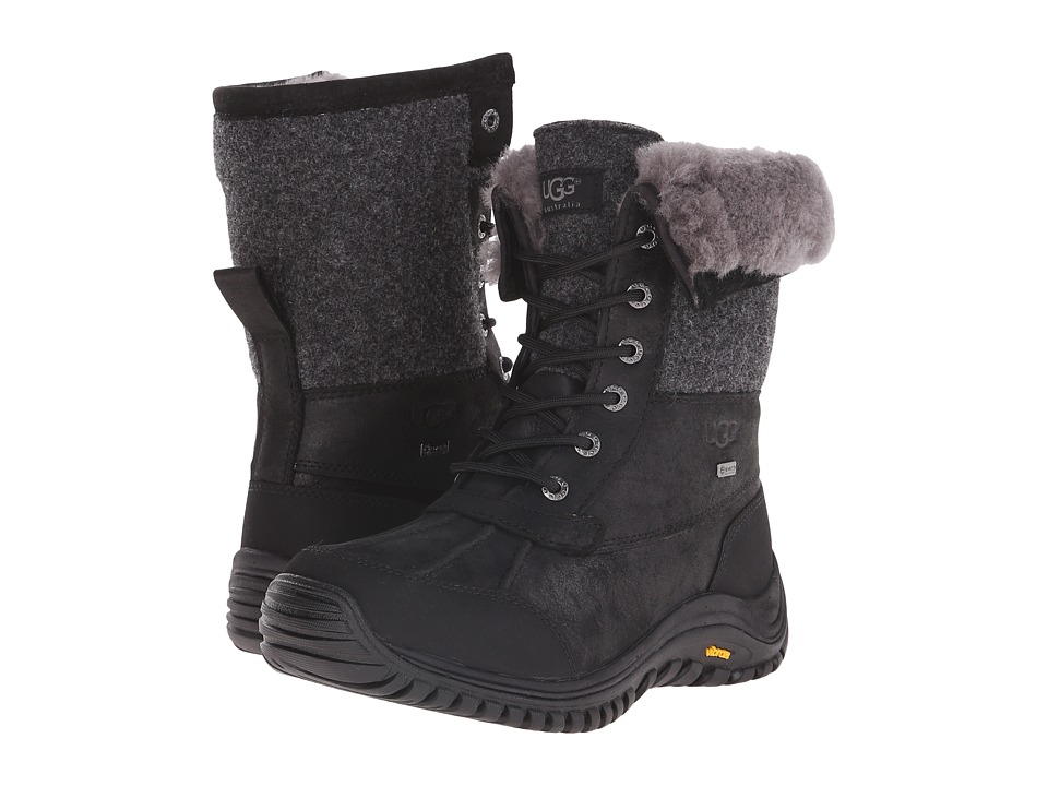 UGG Adirondack Boot II (Black Leather) Women