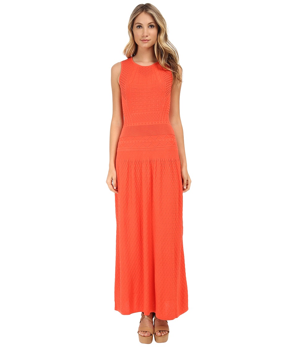BCBGMAXAZRIA Delyse Pointelle Maxi Dress (Ambrosia) Women