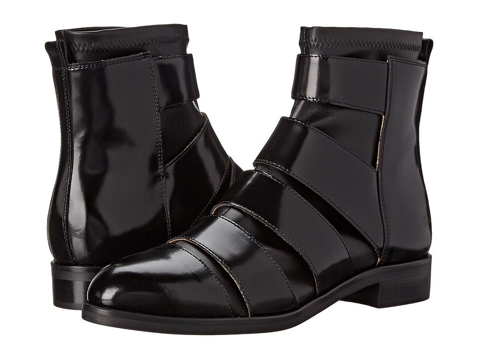 MM6 Maison Margiela - Cutout Ankle Boot (Black/Black) Women