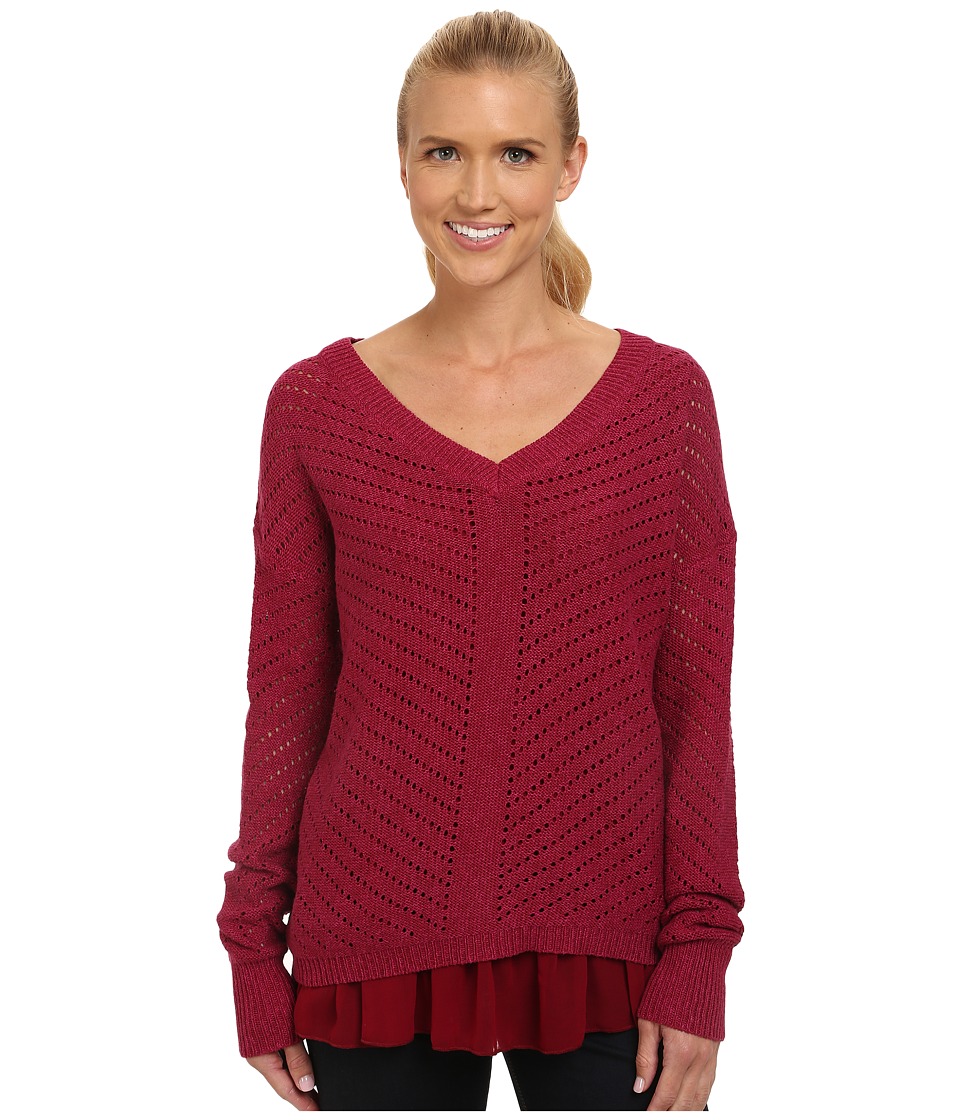 Prana Ellery Sweater (Plum Red) Women