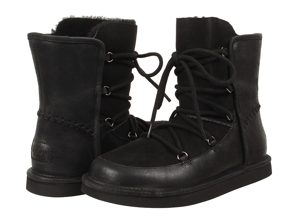 UGG Lodge (Black Leather) Women