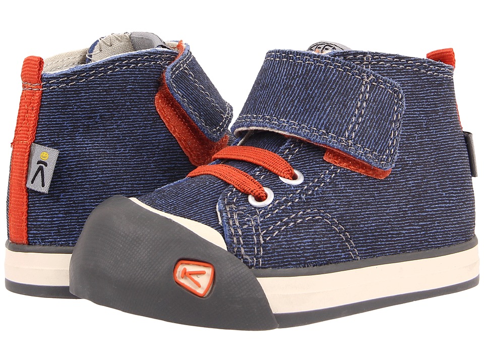 Keen Kids - Coronado High Top Leather (Toddler) (Blue/Koi) Kid