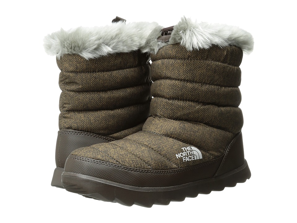 The North Face - ThermoBall Micro-Baffle Bootie (Demitasse Brown Textile Print/Demitasse Brown) Women