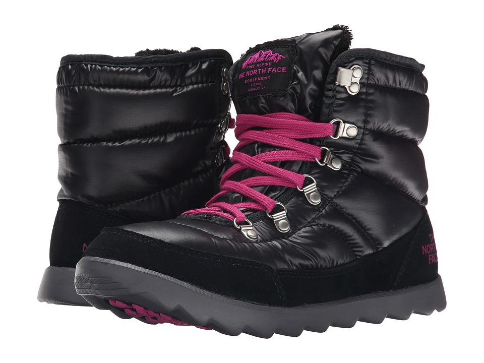 The North Face - ThermoBall Lace (Shiny TNF Black/Luminous Pink) Women