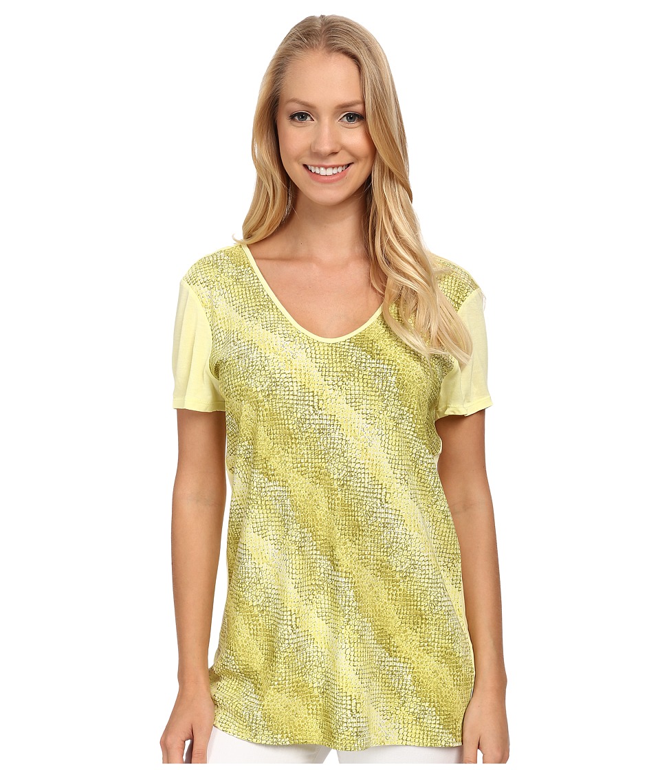Calvin Klein Jeans Print Block Swing Tee (Citrus Tint) Women