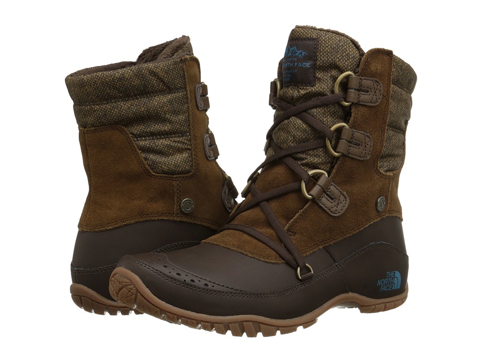 The North Face - Nuptse Purna Shorty (Desert Palm Brown/Storm Blue) Women