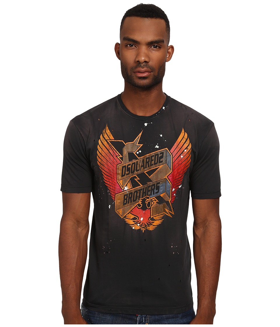 DSQUARED2 Eagle Dan Fit Tee (Black) Men