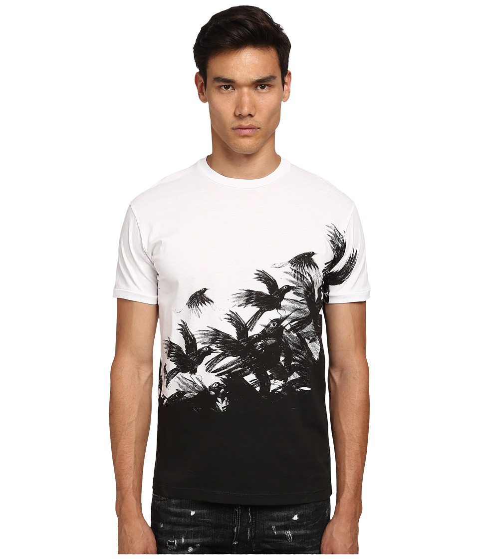 DSQUARED2 Crow Chic Dan Fit Tee (White) Men