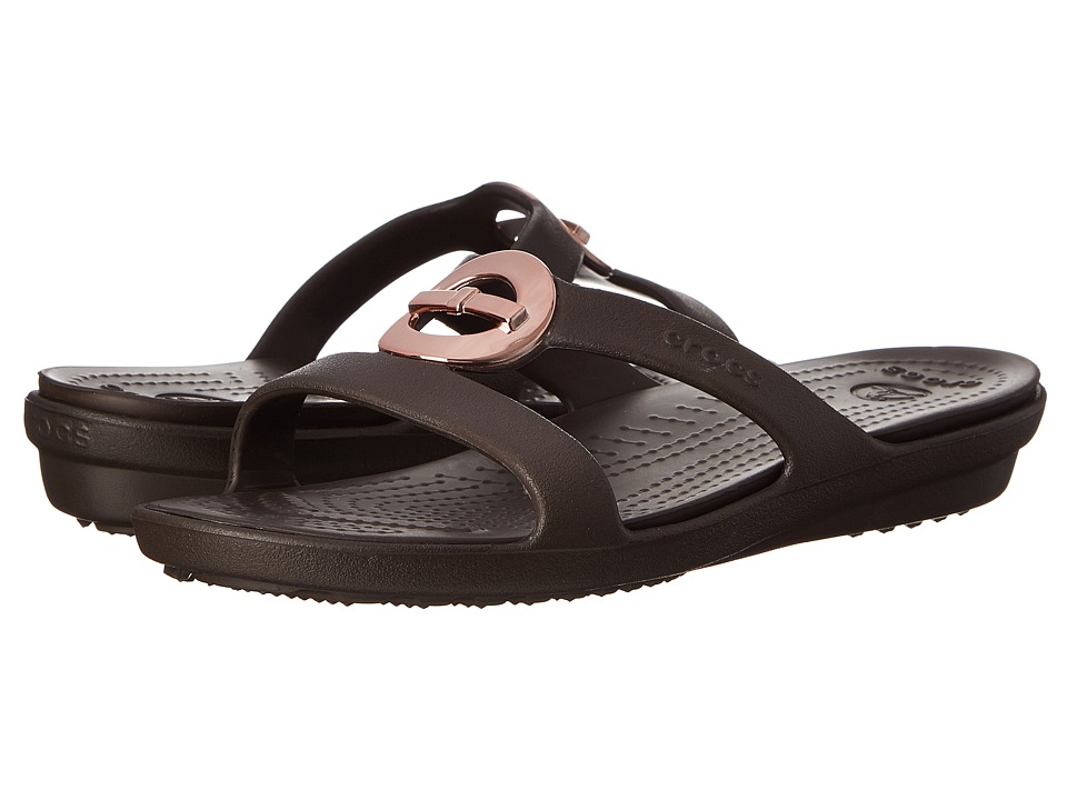 crocs sanrah sandal crocs sanrah embellished slide sandals espresso walnut6 crocs sanrah sandal crocs sanrah embellished slide sandals espresso walnut6