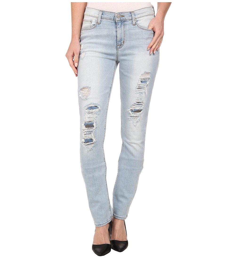 Hudson Custom Shine Mid Rise Skinny Jeans in Alley Cat (Alley Cat) Women