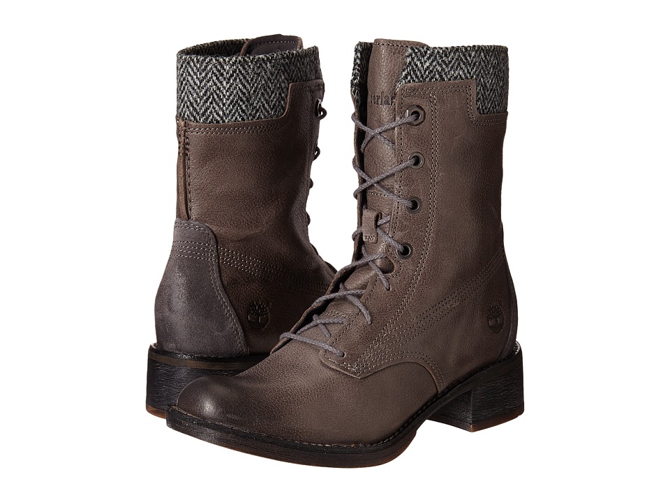Timberland Whittemore Fabric and Leather Lace-Up (Dark Grey Woodlands/Grey Harris Tweed Wool) Women