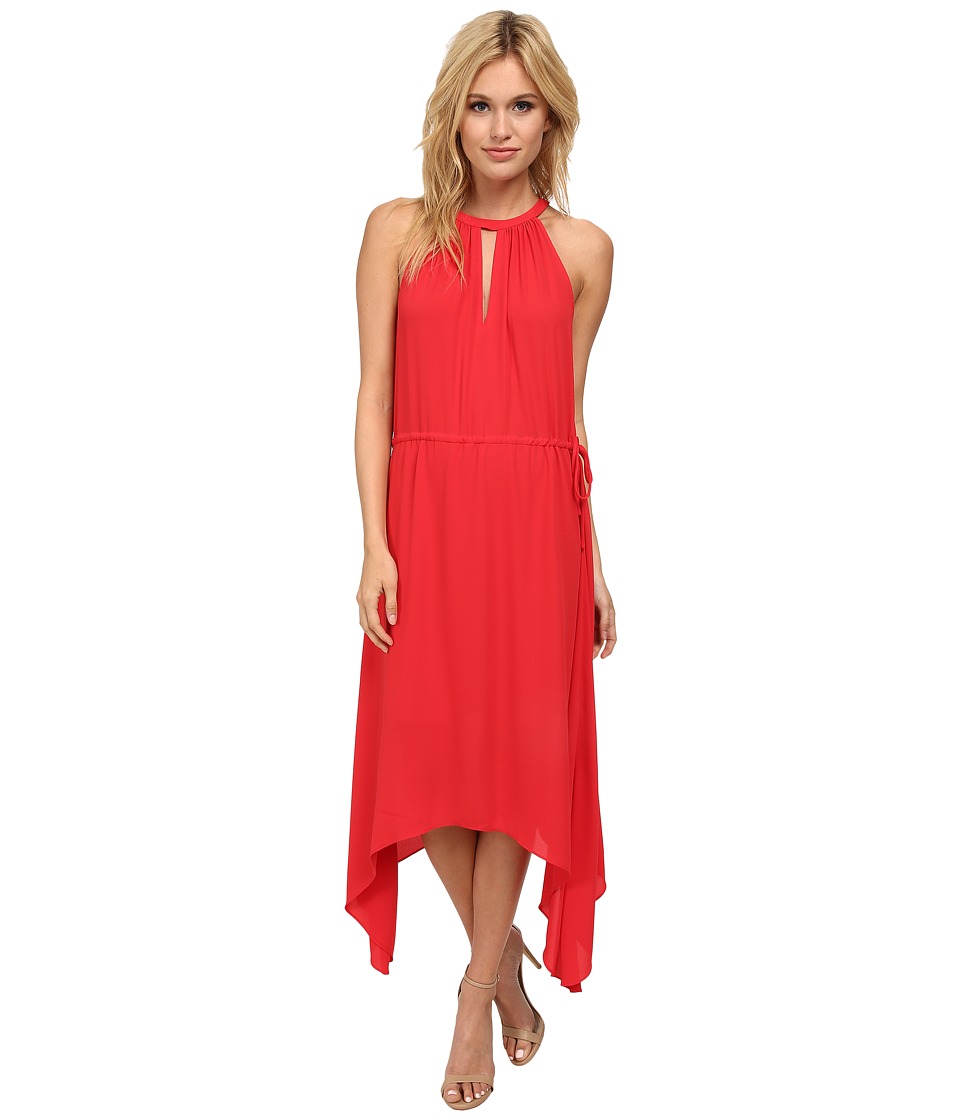 BCBGMAXAZRIA Keelie Keyhole Front Halter Dress (Lipstick Red) Women