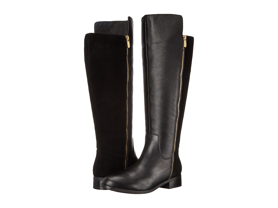 Trotters Larule (Black Soft Mini Tumbled Leather/Cow Suede Leather) Women