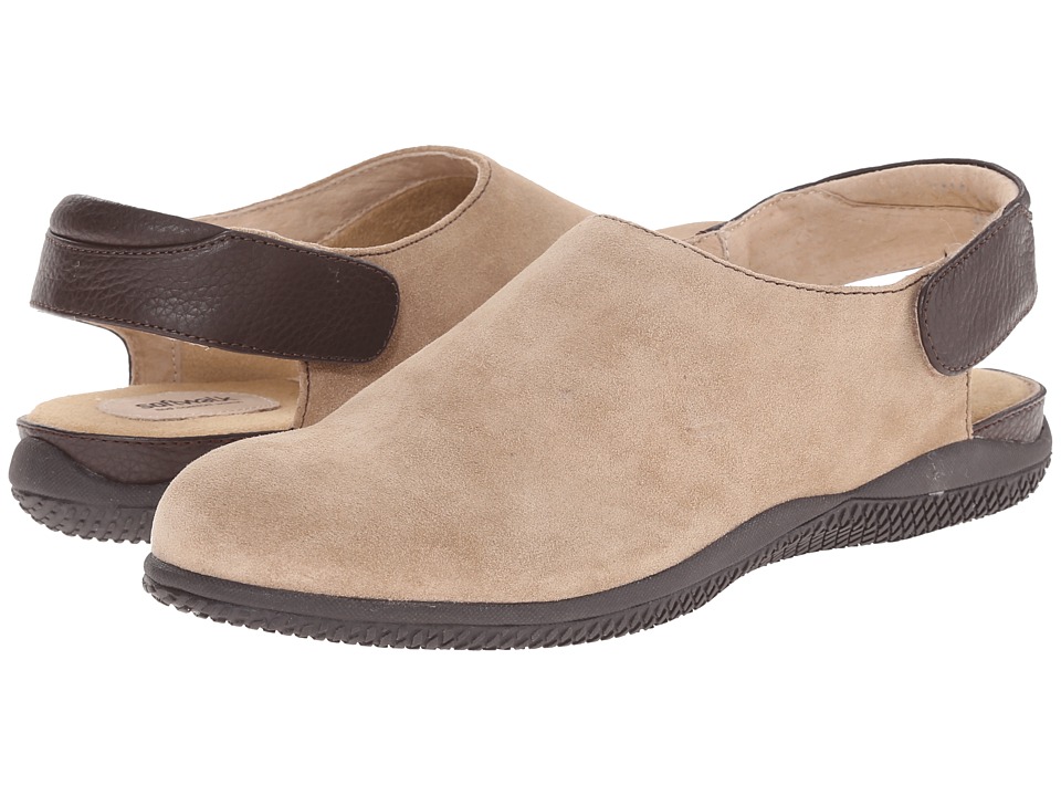 SoftWalk Holland (Sand/Dark Brown Cow Suede Leather/Smooth Leather) Women