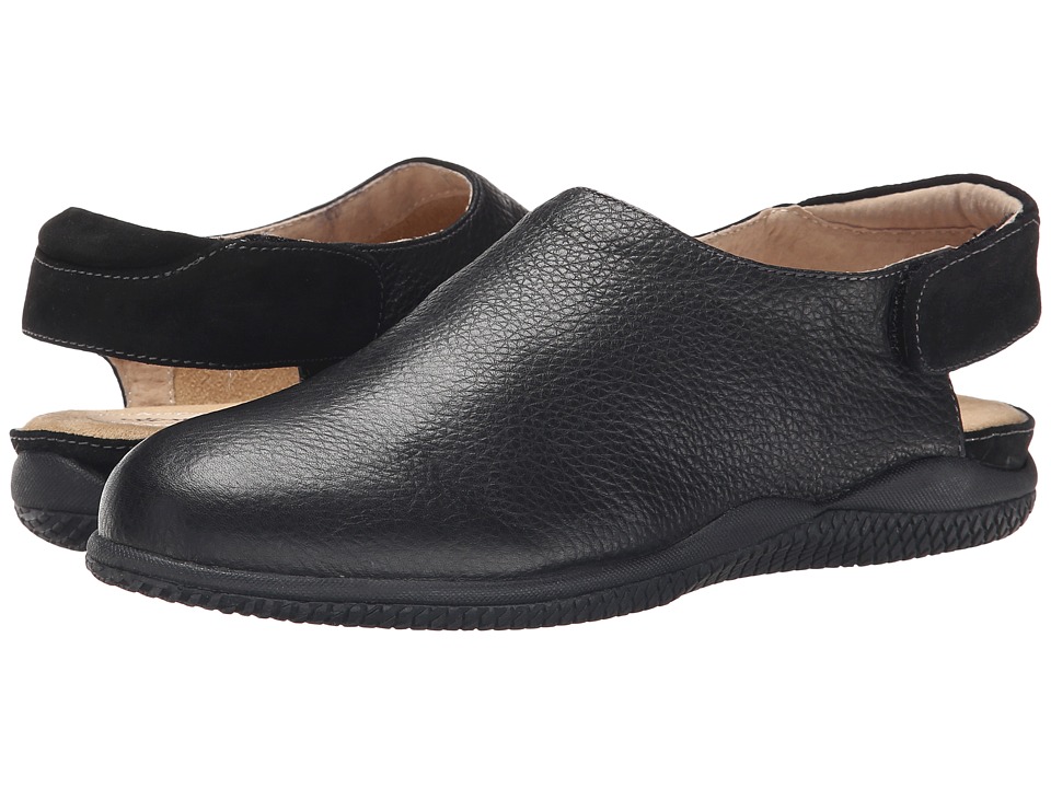 SoftWalk Holland (Black Soft Tumbled Leather/Suede Leather) Women