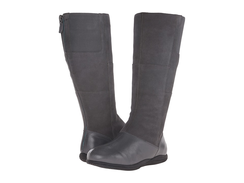 SoftWalk Hollywood Wide Calf (Graphite Soft Nappa Leather/Cow Suede Leather) Women