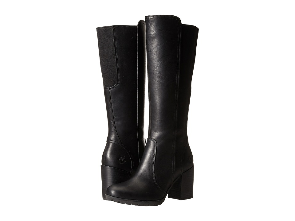 Timberland - Swazey Tall Waterproof Boot (Black Forty Leather) Women