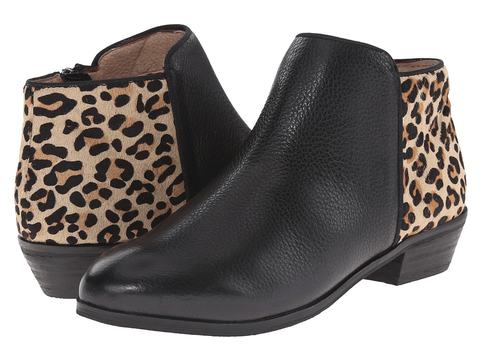 SoftWalk Rocklin (Black/Tan Soft Tumbled Leather/Leopard) Women