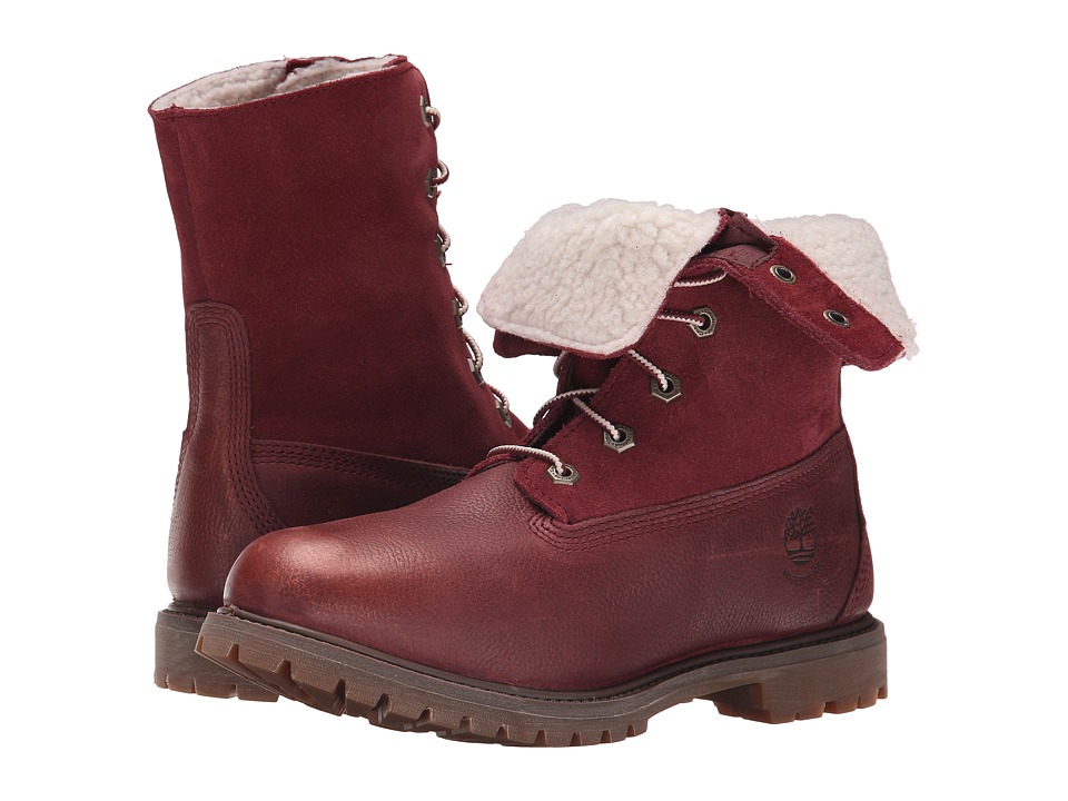 Timberland - Authentics Teddy Fleece Fold-Down (Port Rugged Metallic Finish) Women