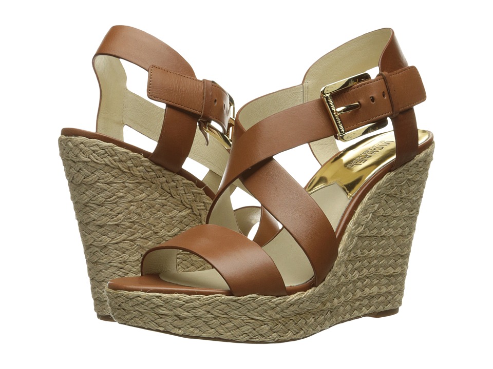 UPC 887050953643 product image for MICHAEL Michael Kors - Giovanna Wedge (Luggage Vachetta) Women's Wedge Shoes | upcitemdb.com