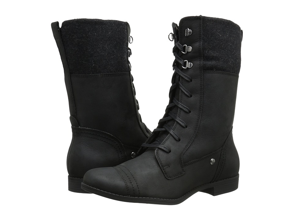 Hush Puppies Fidda Maisie (Black WP Leather) Women