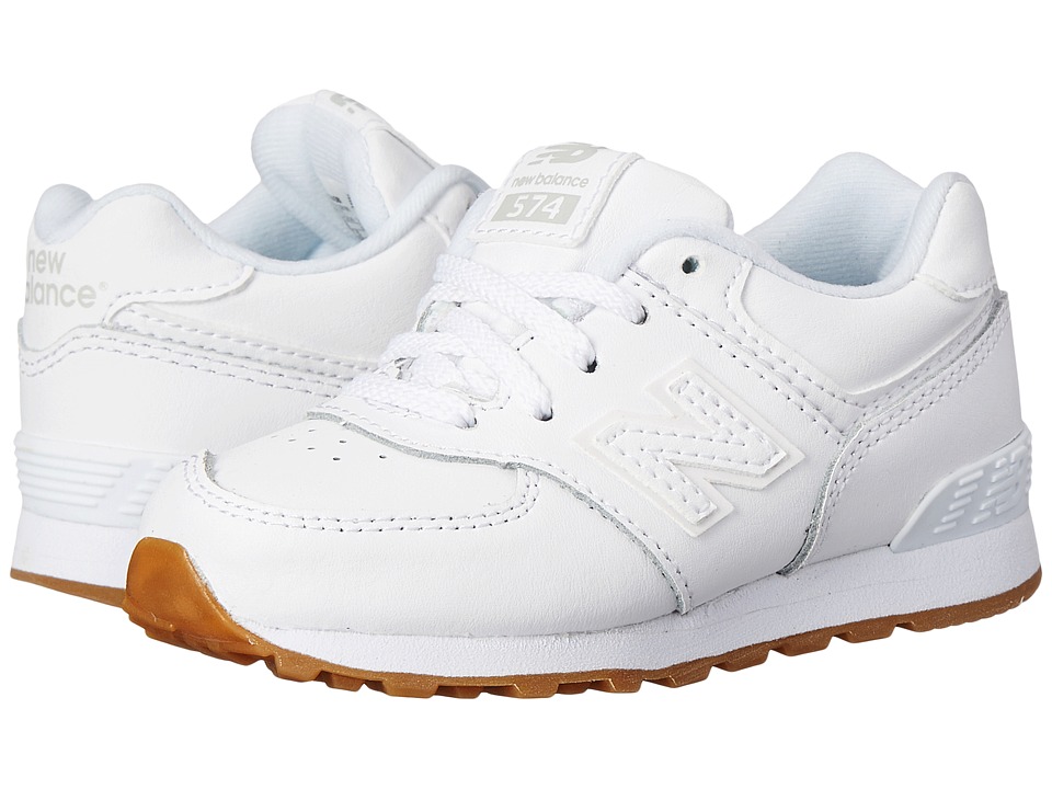 all white new balance 574