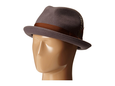 Brixton - Gain Fedora (Grey/Rust) Fedora Hats
