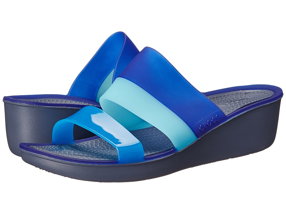 crocs colorblock wedge