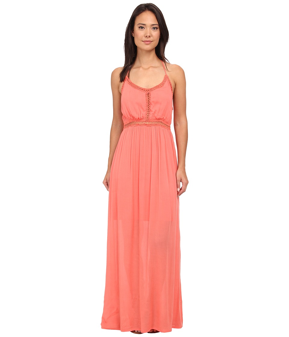 Rip Curl Earth Angel Maxi Dress (Hot Coral) Women