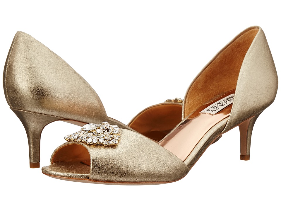 Badgley Mischka Petrina II (Platino Metallic Suede) Women