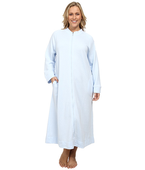 UPC 716274682094 product image for Carole Hochman - Plus Size Zip Robe (Cloud Blue) Women's Robe | upcitemdb.com