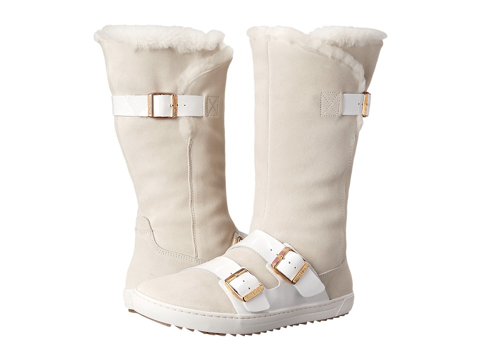 Birkenstock Danbury Shearling Lined (White Suede/Leather) Women