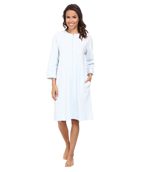UPC 716274564031 product image for Carole Hochman - Waffle Knit Short Zip Robe (Lake Blue) Women's Robe | upcitemdb.com