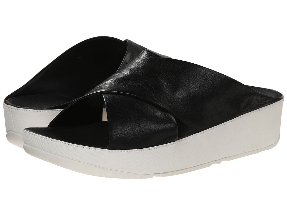 FitFlop Kys Leather (Black/White) Women