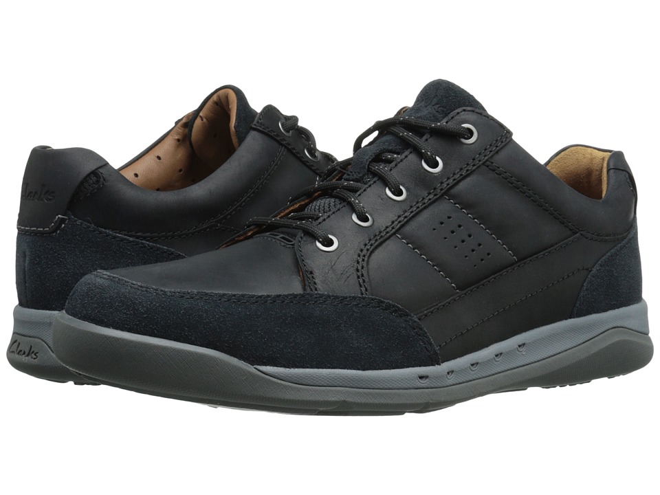 Clarks - Unpierce Time (Black Leather) Men
