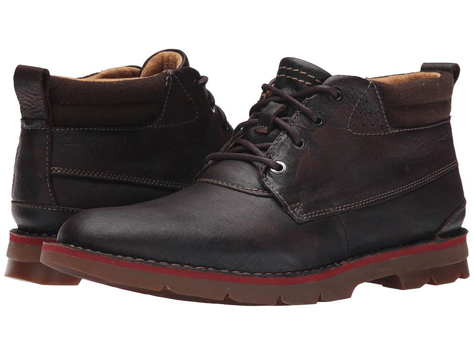 Clarks Varick Hill (Dark Brown Tumbled Leather) Men