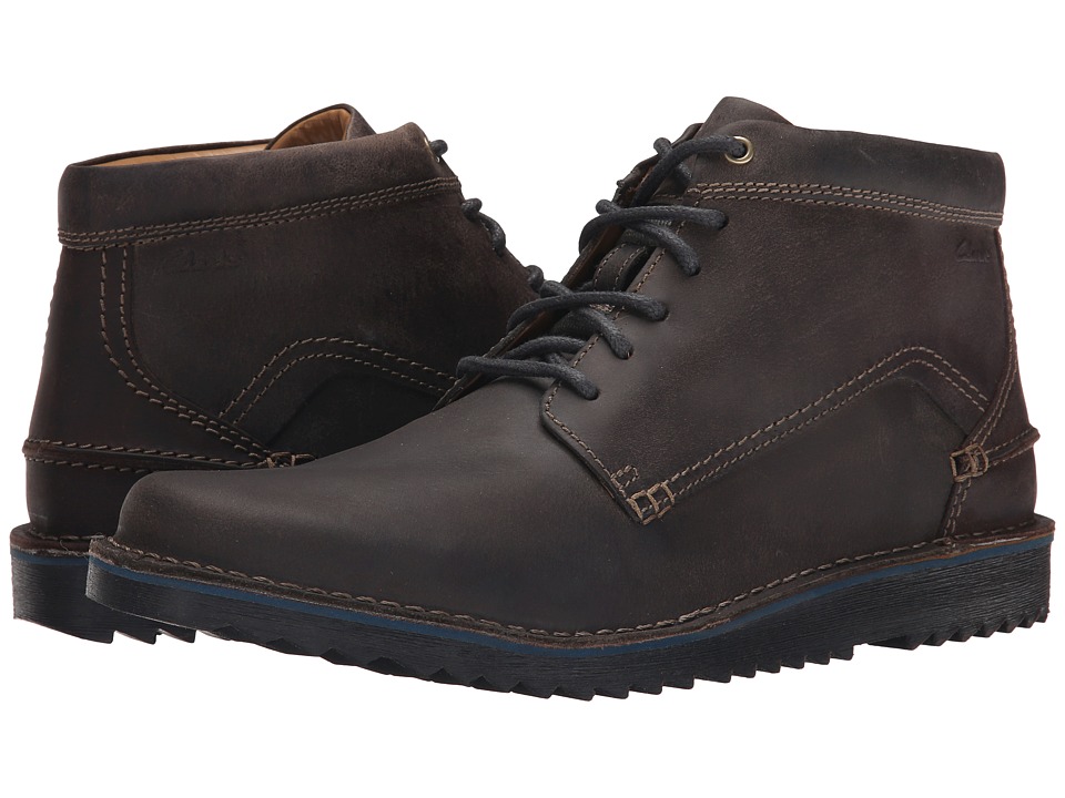 Clarks - Remsen Hi (Gray Leather) Men