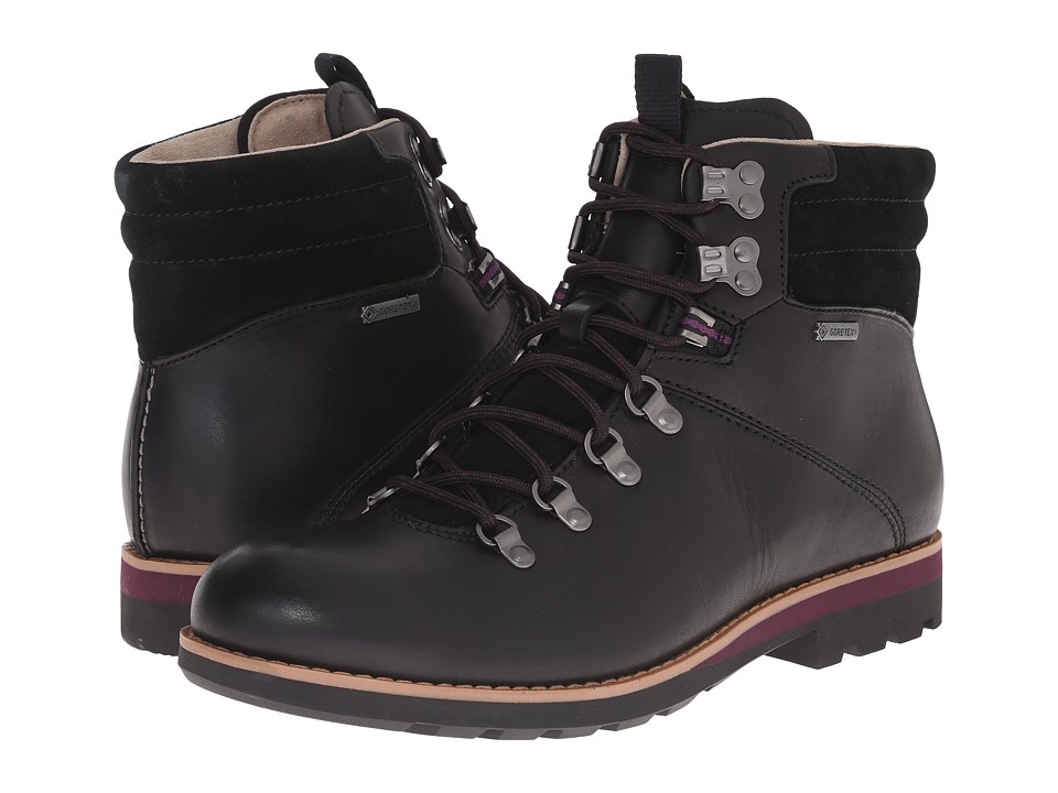 Clarks - Padley Alp GTX (Black Leather) Men