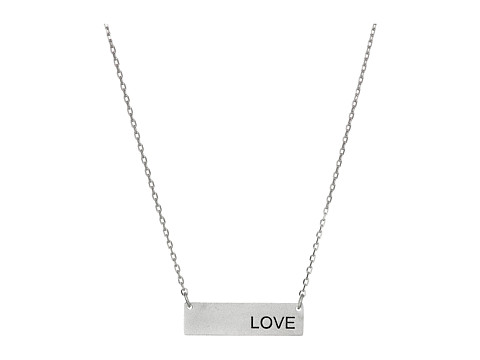 Dee Berkley - Love Plate Necklace (Silver) Necklace