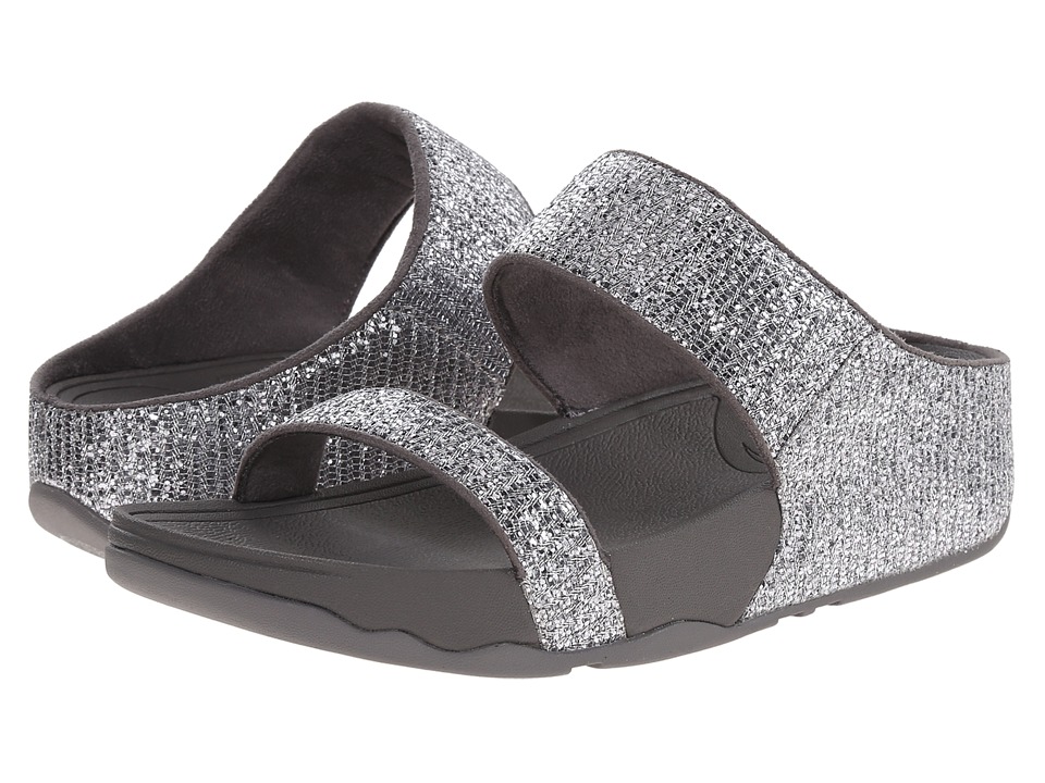 FitFlop Lulutm Superglitz Slide (Silver) Women