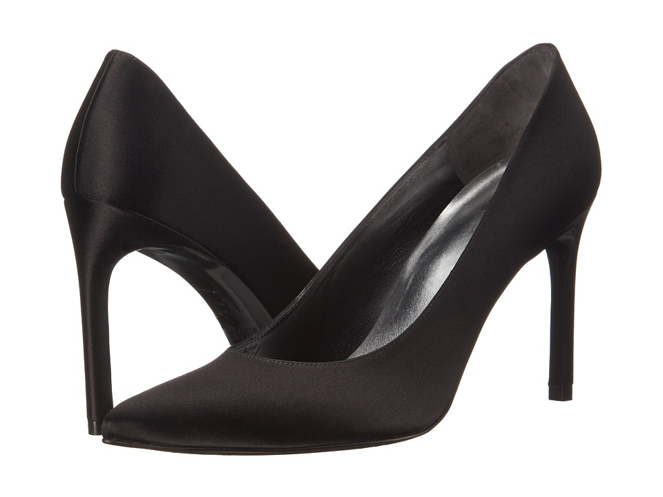 Stuart Weitzman Bridal & Evening Collection Heist (Black Satin) High Heels