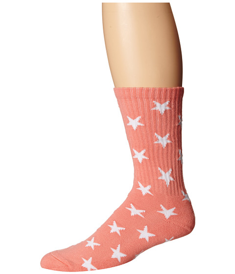 HUF - Stars Sock (Salmon) No Show Socks Shoes