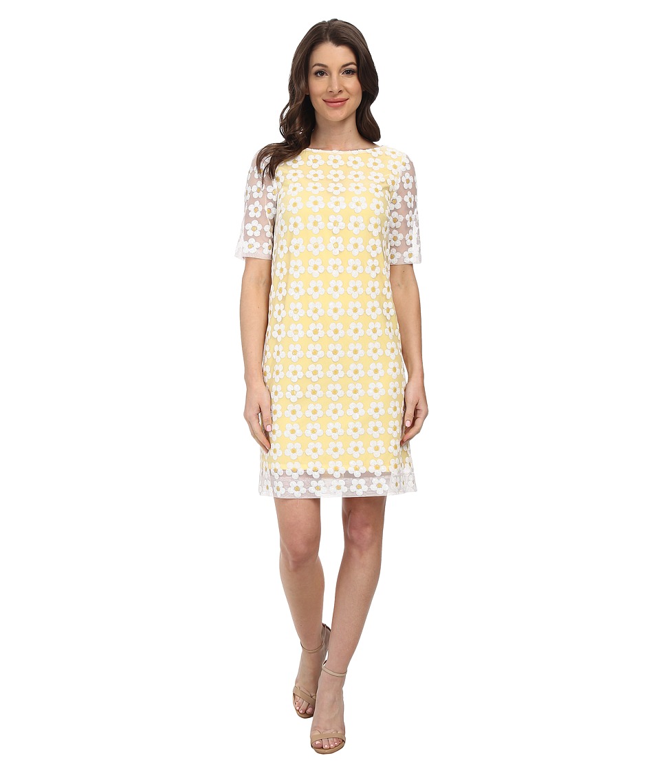 Tahari by ASL Ceci P Dress (White/Yellow) Women