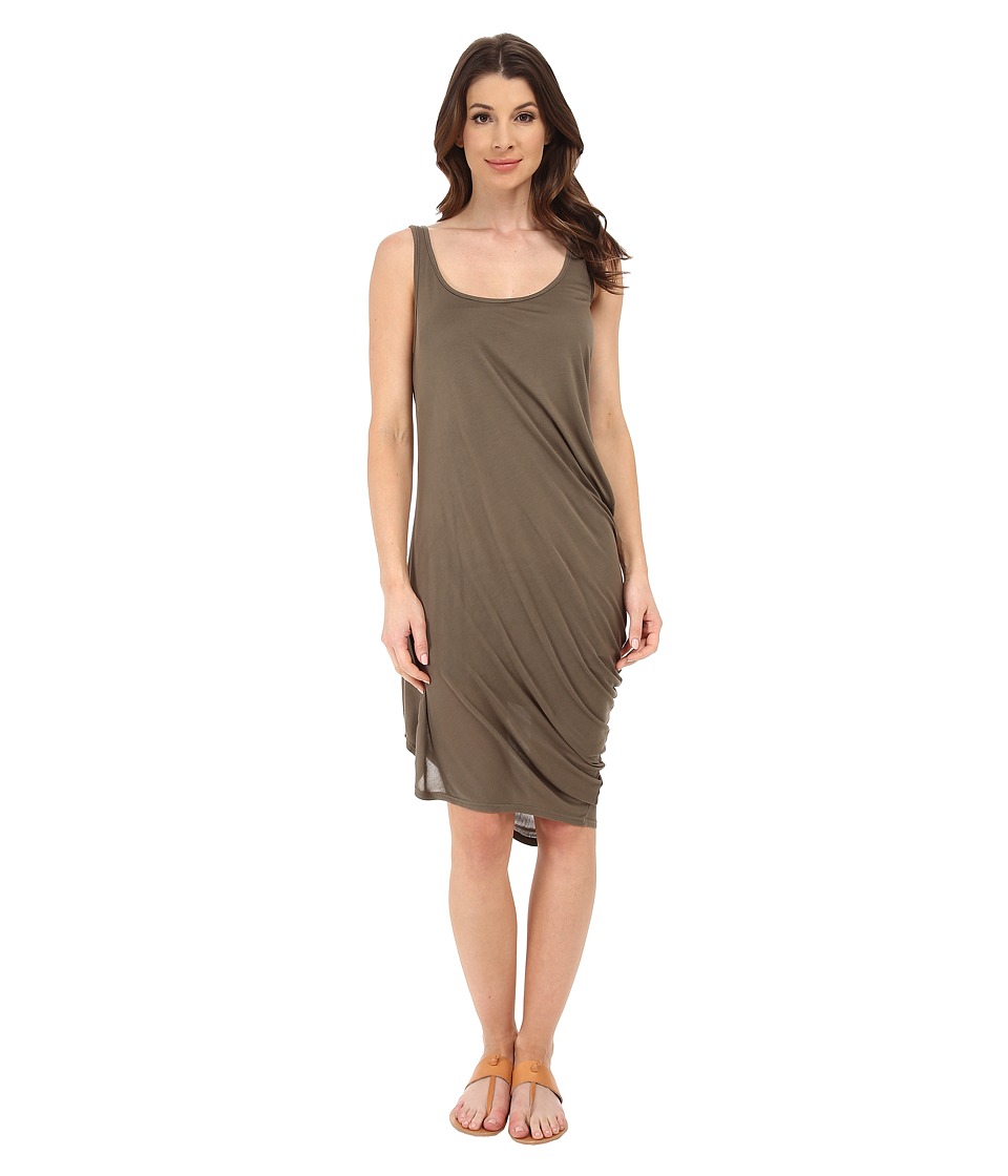 Michael Stars Micro Modal Asymmetrical Tank Dress (Caper) Women