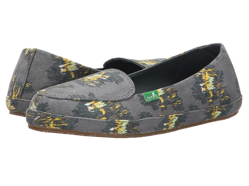 Sanuk Blanche Prints (Charcoal/Ikat Floral) Women