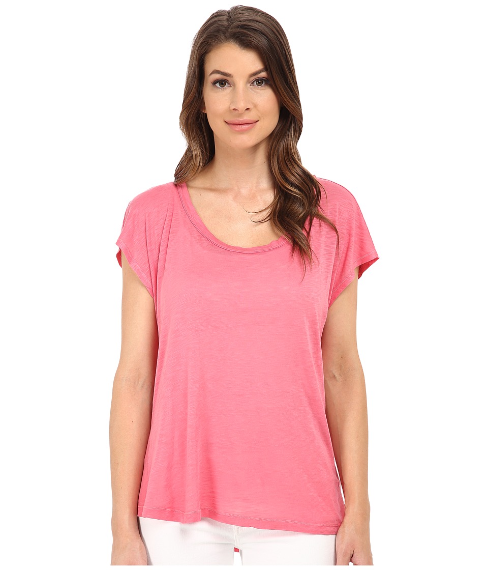 Splendid Slub Open Back Tee (Desert Rose) Women