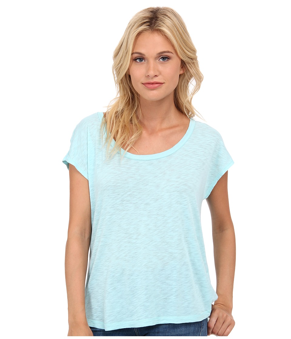 Splendid - Slub Open Back Tee (Aruba Blue) Women